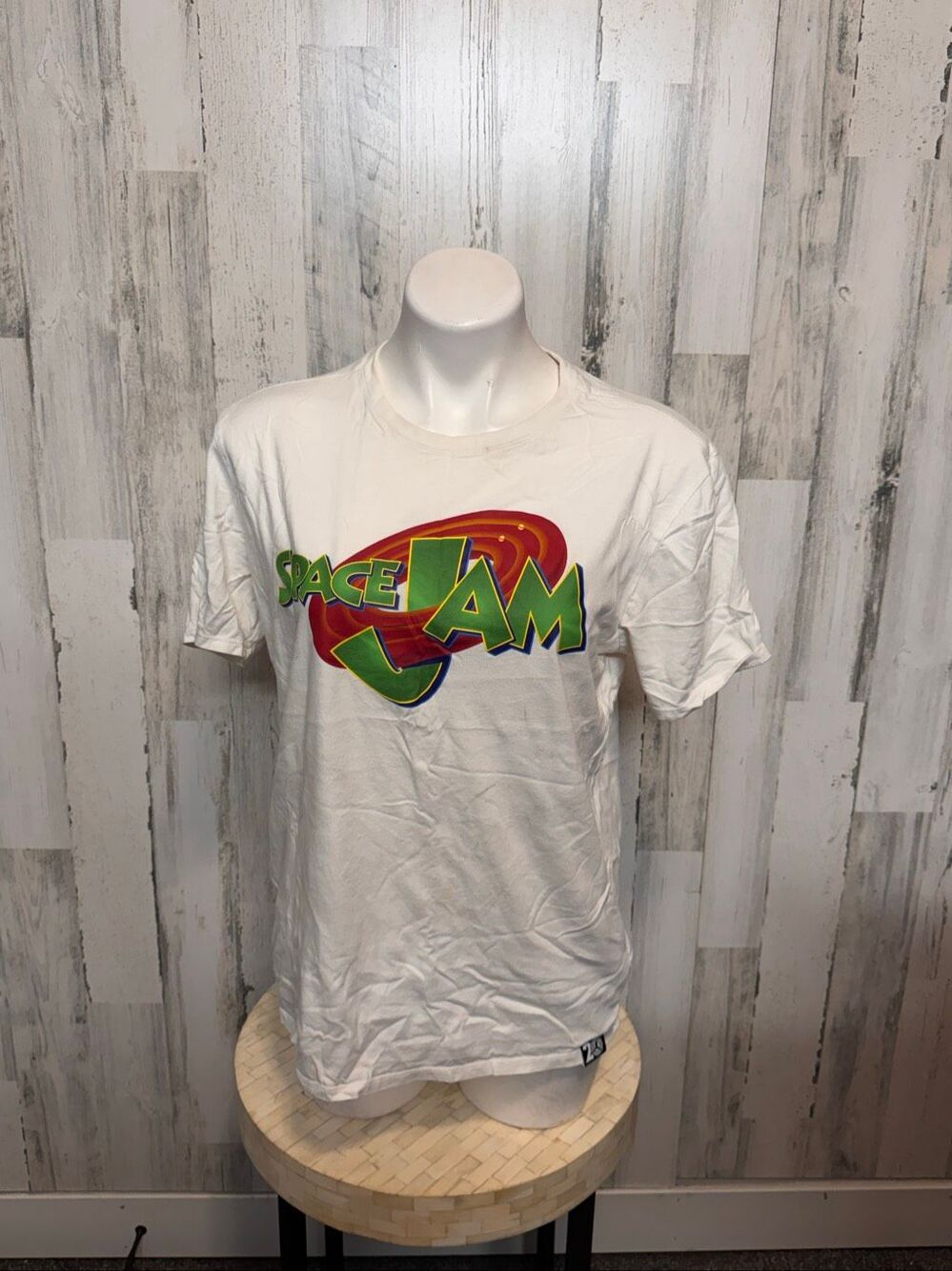 Nike Air Jordan Space Jam 20th Anniversary Graphic T-Shirt Womens Large White